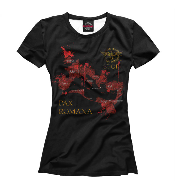Футболка для девочек с изображением Pax romana цвета Белый