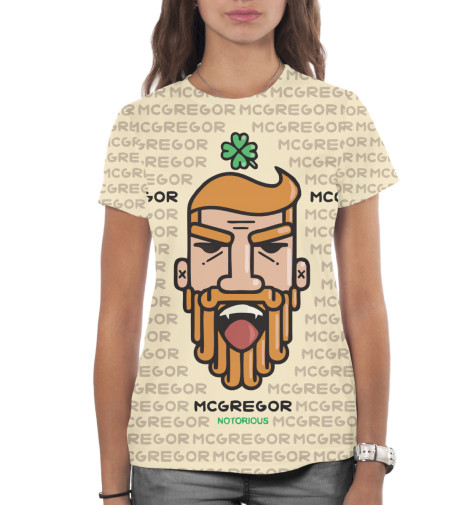 

Футболки Print Bar, Белый, Конор МакГрегор