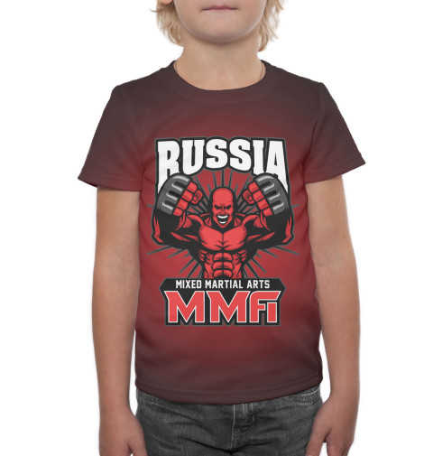 

Футболки Print Bar, Темно-бордовый, MMA Russia