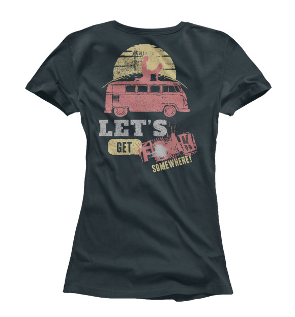 Футболка для девочек с изображением Lets Get Ride цвета Белый