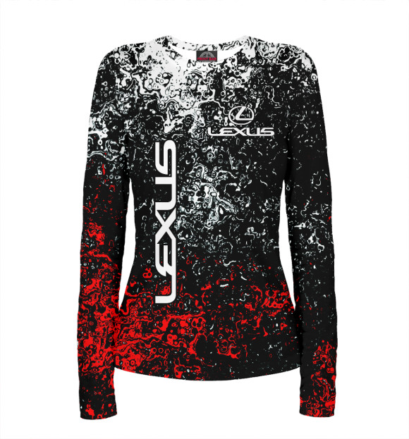 Женский лонгслив с изображением LEXUS цвета Белый