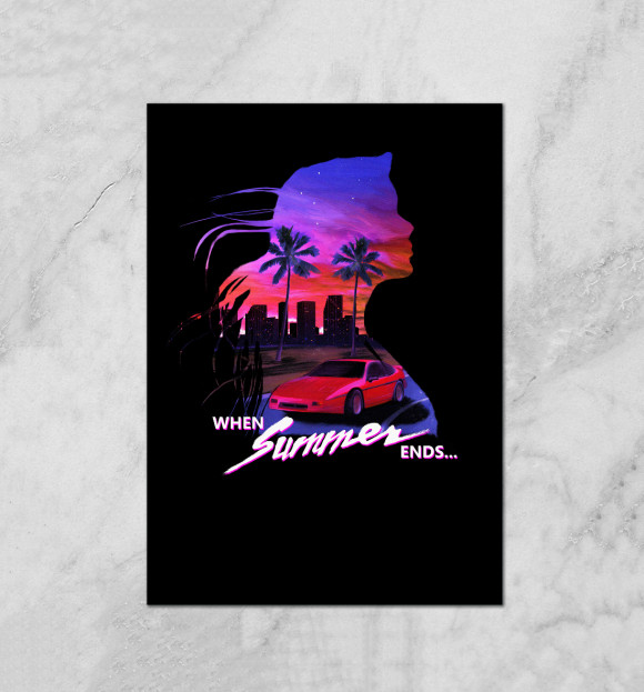 Плакат с изображением Newretrowave цвета Белый