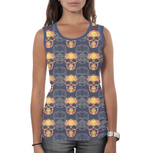 

Майки Print Bar, Белый, Черепа