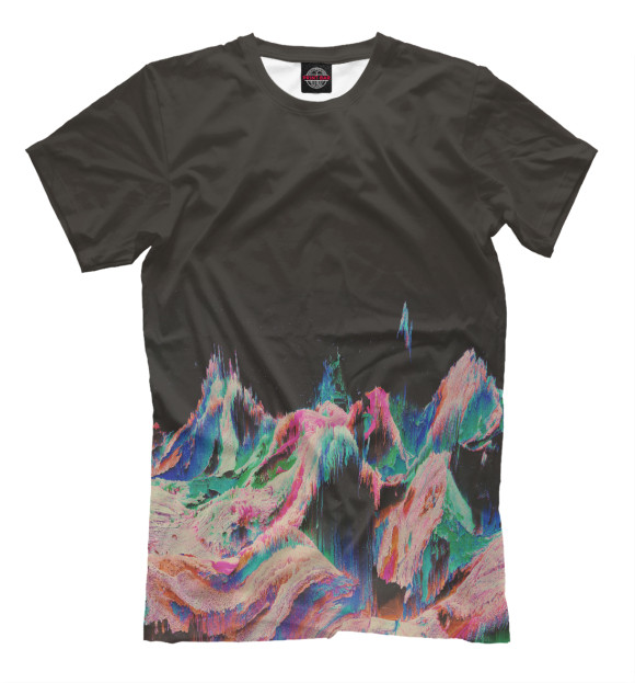 Мужская футболка с изображением Импровизация цвета цвета Молочно-белый