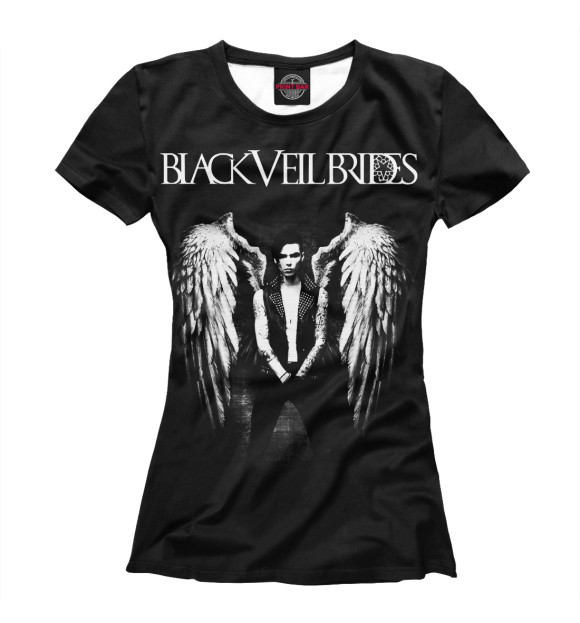 Женская футболка с изображением Black Veil Brides цвета Белый