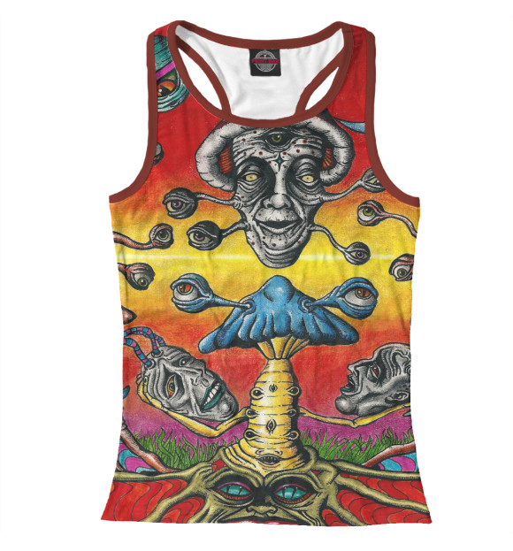 Женская майка-борцовка с изображением А я такой красивый цвета Белый