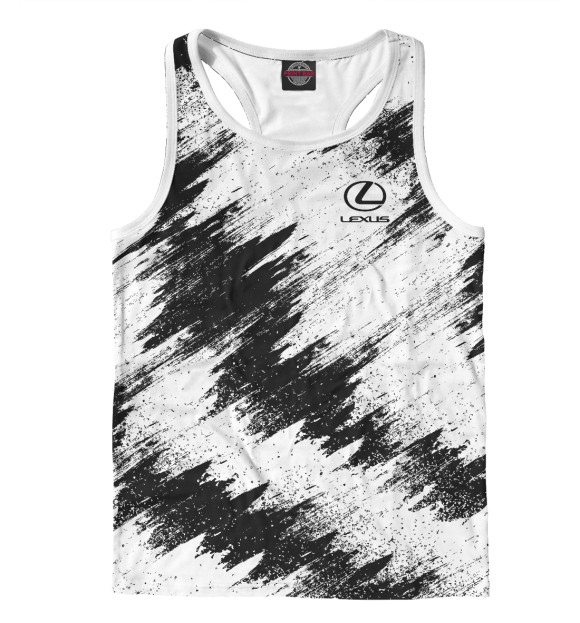 Мужская майка-борцовка с изображением Lexus цвета Белый