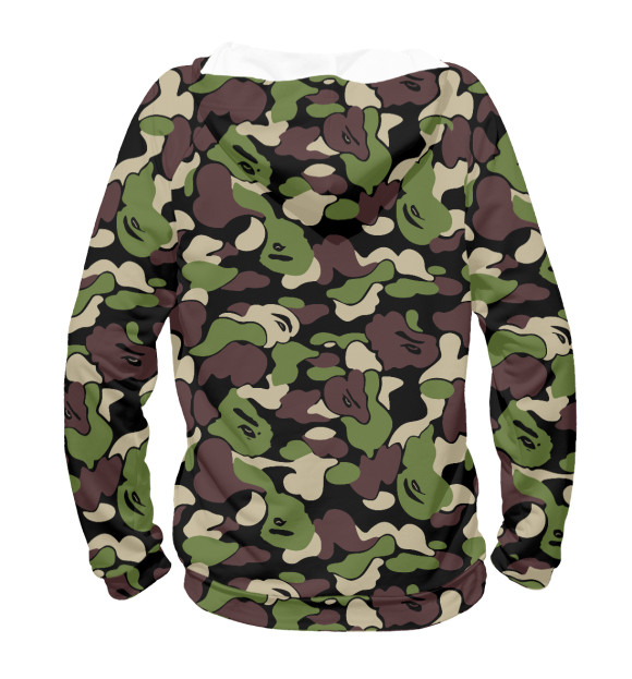 Мужское худи с изображением BAPE цвета Белый