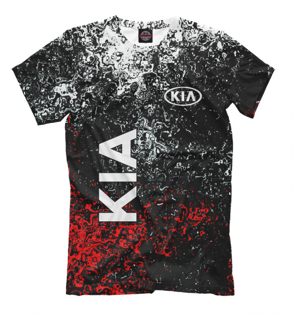 Мужская футболка с изображением KIA цвета Черный