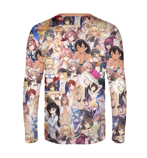 Мужской лонгслив с изображением АНИМЕ цвета Белый