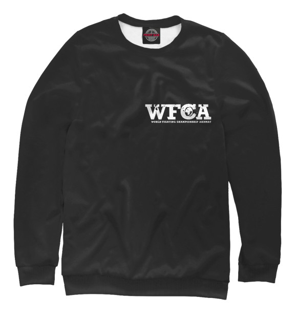 Мужской свитшот с изображением WFCA Ахмат цвета Белый