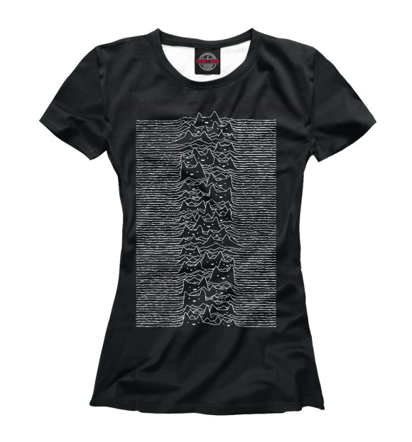 Футболка для девочек с изображением Unknown Pleasures цвета Белый