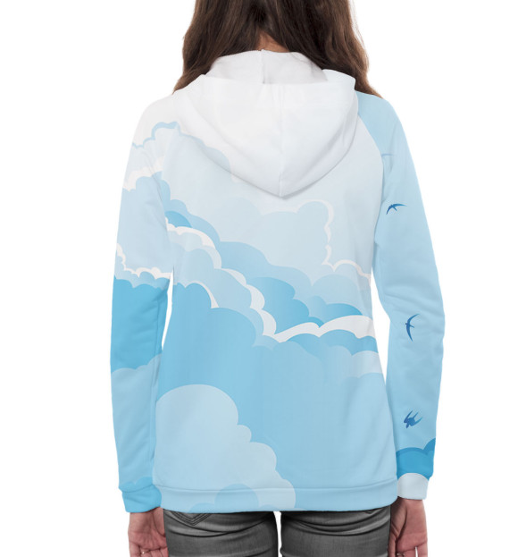 Женское худи с изображением Казань цвета Белый