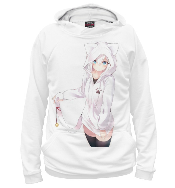 Мужское худи с изображением Тян цвета Белый