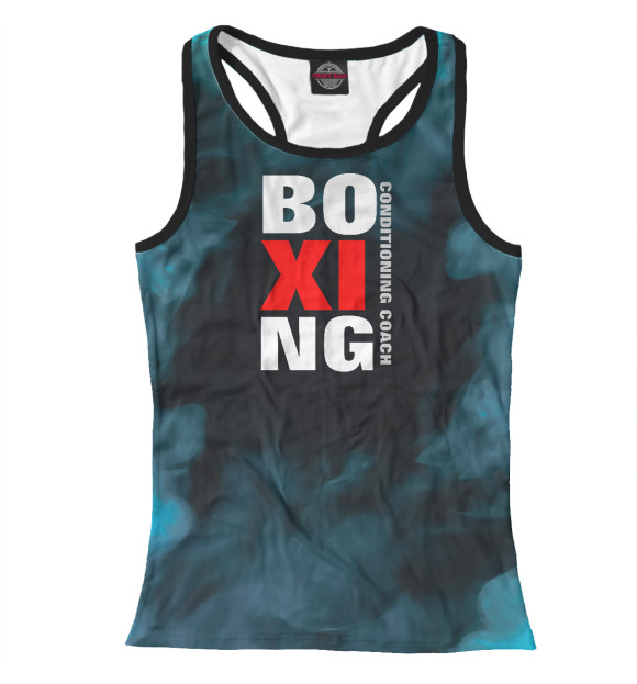 Женская майка-борцовка с изображением Boxing Coach цвета Белый