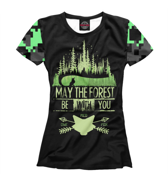 Женская футболка с изображением Forest цвета Белый