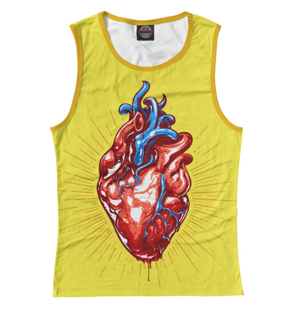 Майка для девочки с изображением Сердце цвета Белый