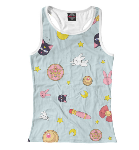 

Майки борцовки Print Bar, Белый, Сейлор Мун