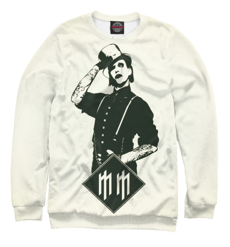 

Свитшоты Print Bar, Белый, Marilyn Manson