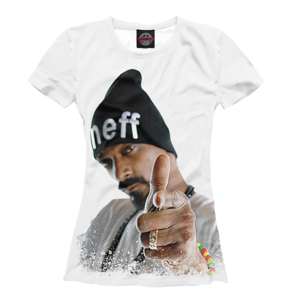 Женская футболка с изображением Snoop Dogg цвета Белый