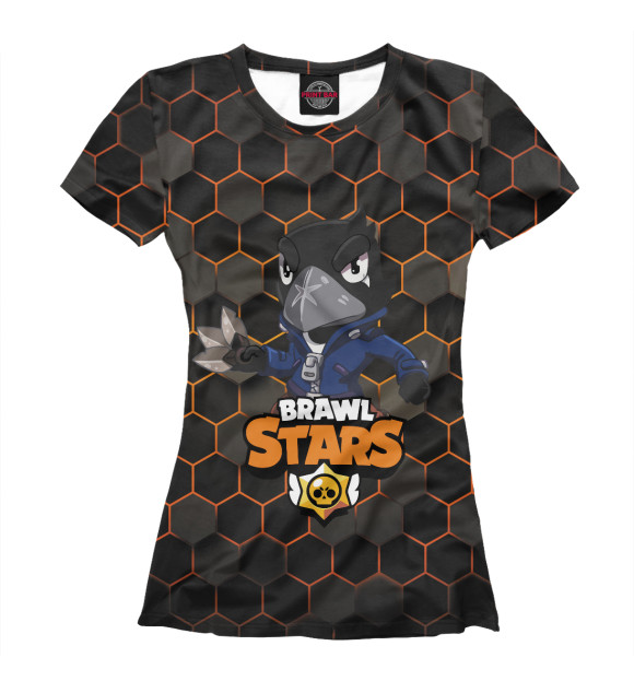 Женская футболка с изображением Crow (Brawl Stars) цвета Белый