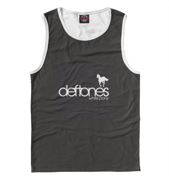 Мужская майка с изображением Deftones цвета Белый