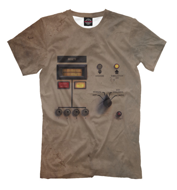 Мужская футболка с изображением Nine Inch Nails цвета Серый