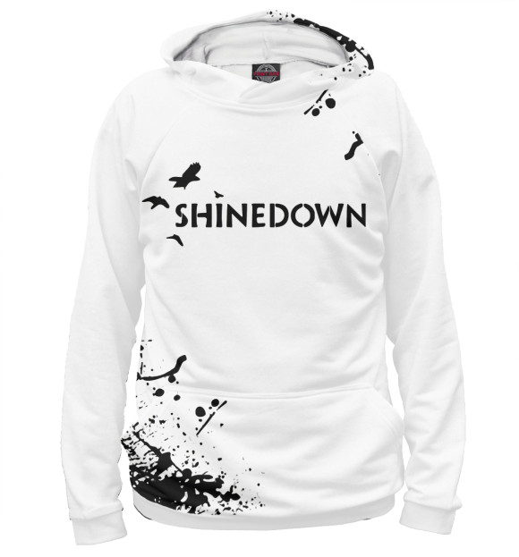 Мужское худи с изображением Shinedown цвета Белый