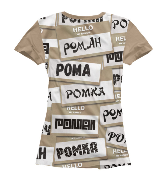 Футболка для девочек с изображением My name is Роман цвета Белый
