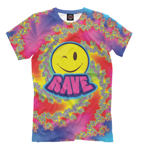 

Футболки Print Bar, Молочно-белый, Happy Rave