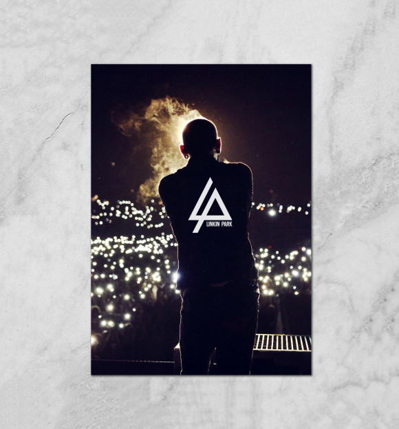 Плакат с изображением Linkin Park цвета Белый