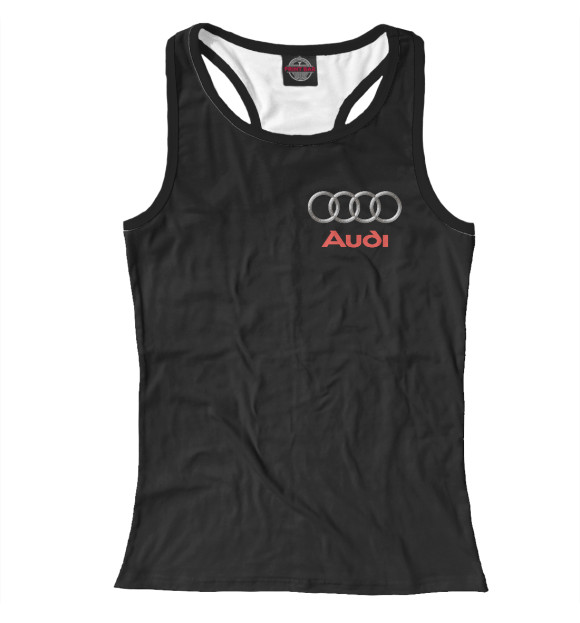Женская майка-борцовка с изображением Audi цвета Белый