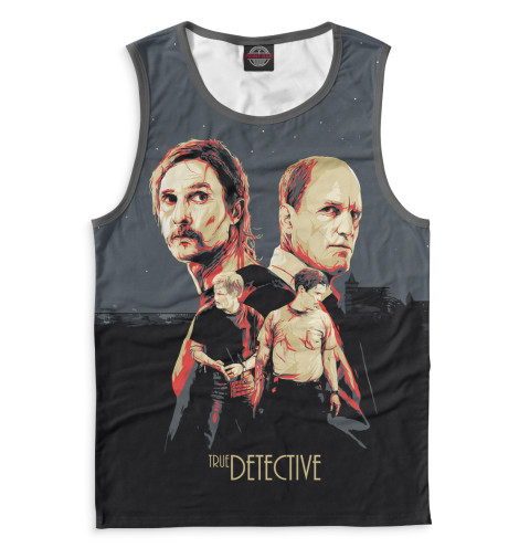 

Майки Print Bar, Белый, Настоящий детектив