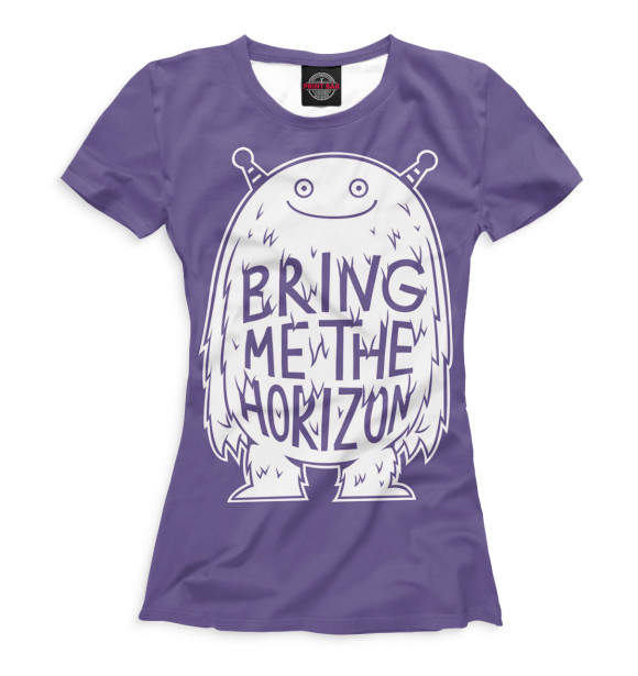 Женская футболка с притом Bring Me The Horizon цвета Белый Женская футболка с изображением Bring Me The Horizon цвета Белый