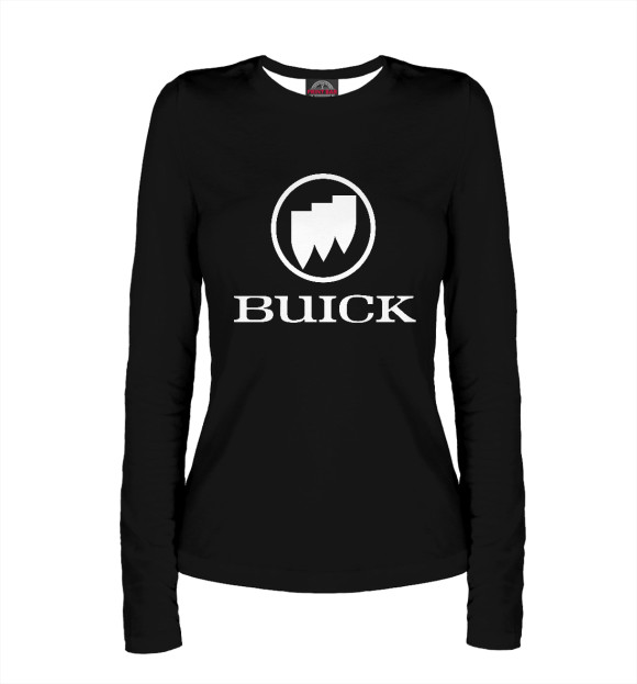Женский лонгслив с изображением Buick цвета Белый