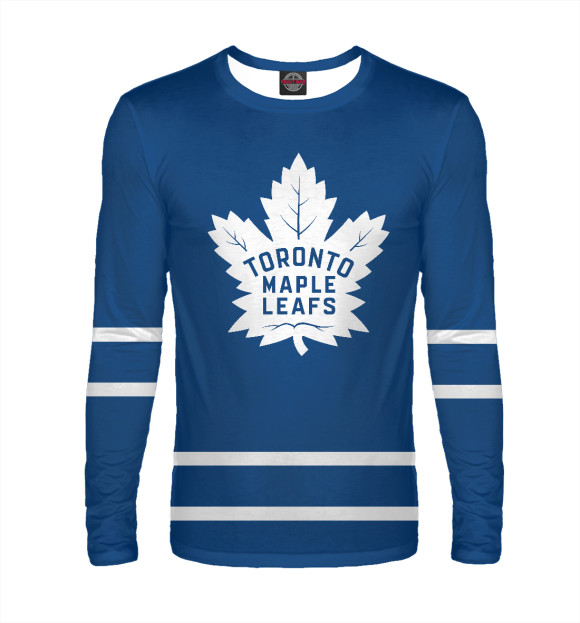 Мужской лонгслив с изображением Торонто Мейпл Лифс цвета Белый