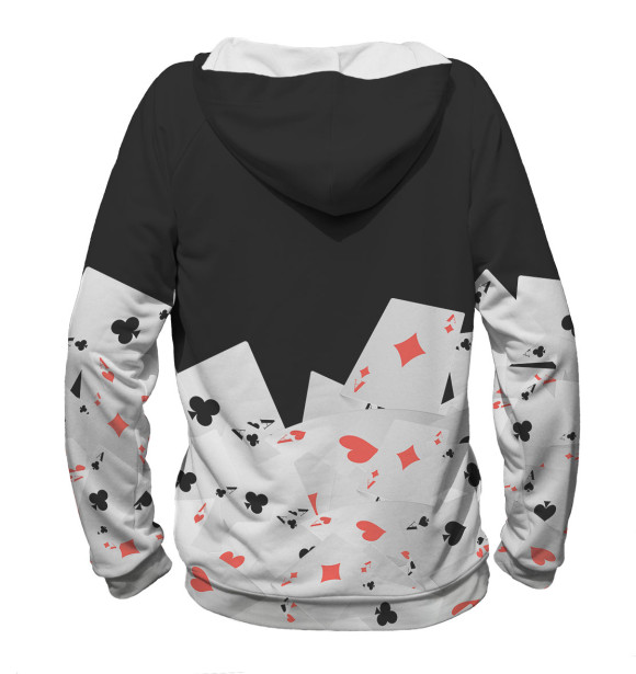 Мужское худи с изображением Покер цвета Белый