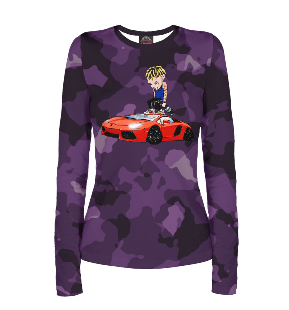 Женский лонгслив с изображением Элджей Сузуки цвета Белый