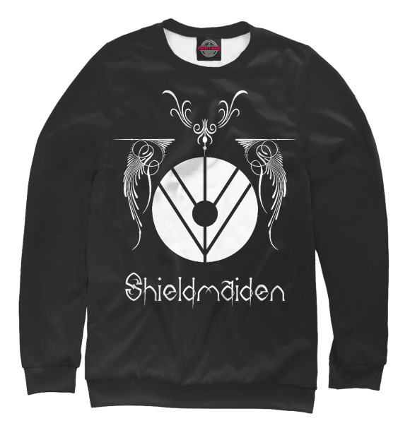 Мужской свитшот с изображением Shieldmaiden цвета Белый