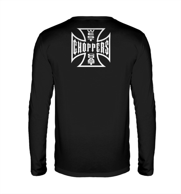 Мужской лонгслив с изображением West coast choppers цвета Белый
