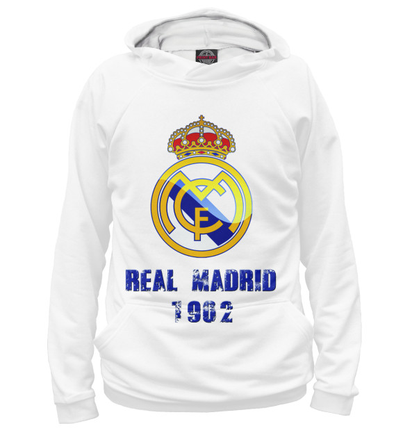 Худи для мальчика с изображением FC Real Madrid цвета Белый