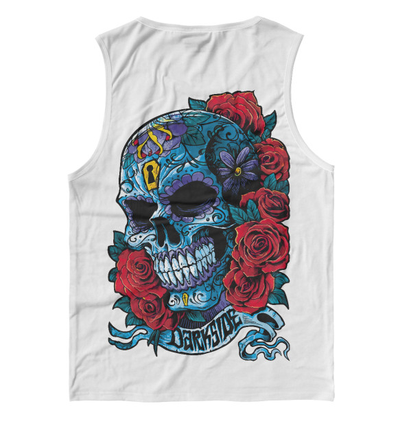 Майка для мальчика с изображением Skull&Rose цвета Белый