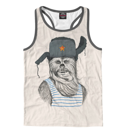 

Майки борцовки Print Bar, Белый, Снежный человек в ушанке