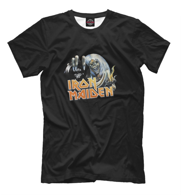 Футболка для мальчиков с изображением Iron Maiden цвета Черный