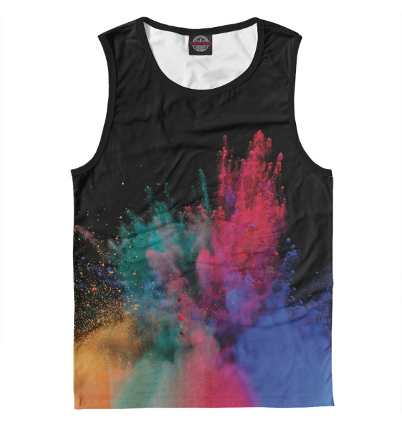 Майка для мальчика с изображением Сухие краски цвета Белый