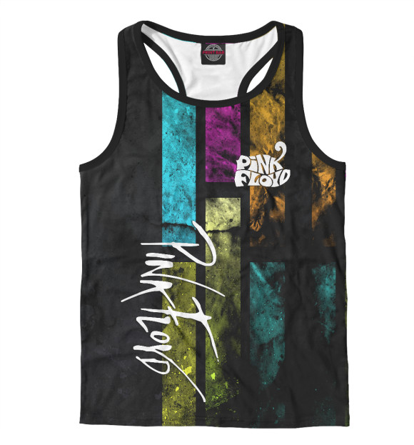 Мужская майка-борцовка с изображением Pink Floyd цвета Белый