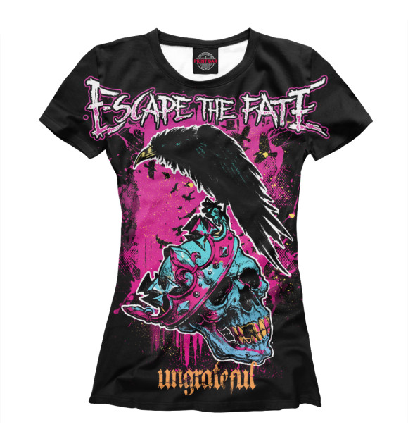 Женская футболка с изображением Escape The Fate цвета Белый