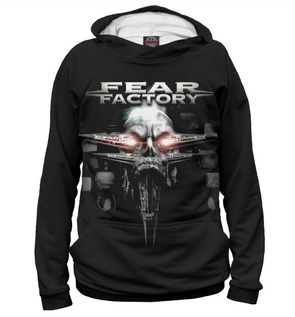 Женское худи с изображением Fear Factory цвета Белый