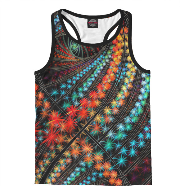 Мужская майка-борцовка с изображением Psy цвета Белый