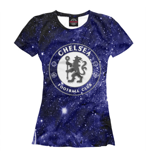 Футболка для девочек с изображением Chelsea Cosmos цвета Белый
